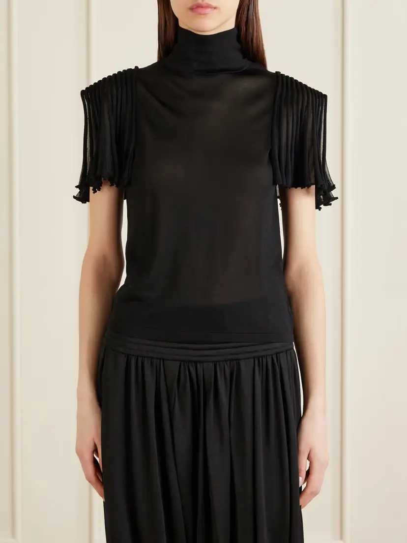 Alaïa Cropped Jersey Top | Thumbnail 3 Alaïa Cropped Jersey Top | Thumbnail 3