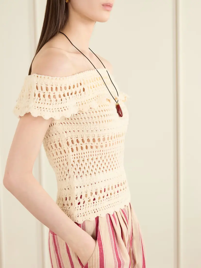 Marant Étoile Zaelle Crocheted Cotton-blend Top | Thumbnail 4 Marant Étoile Zaelle Crocheted Cotton-blend Top | Thumbnail 4