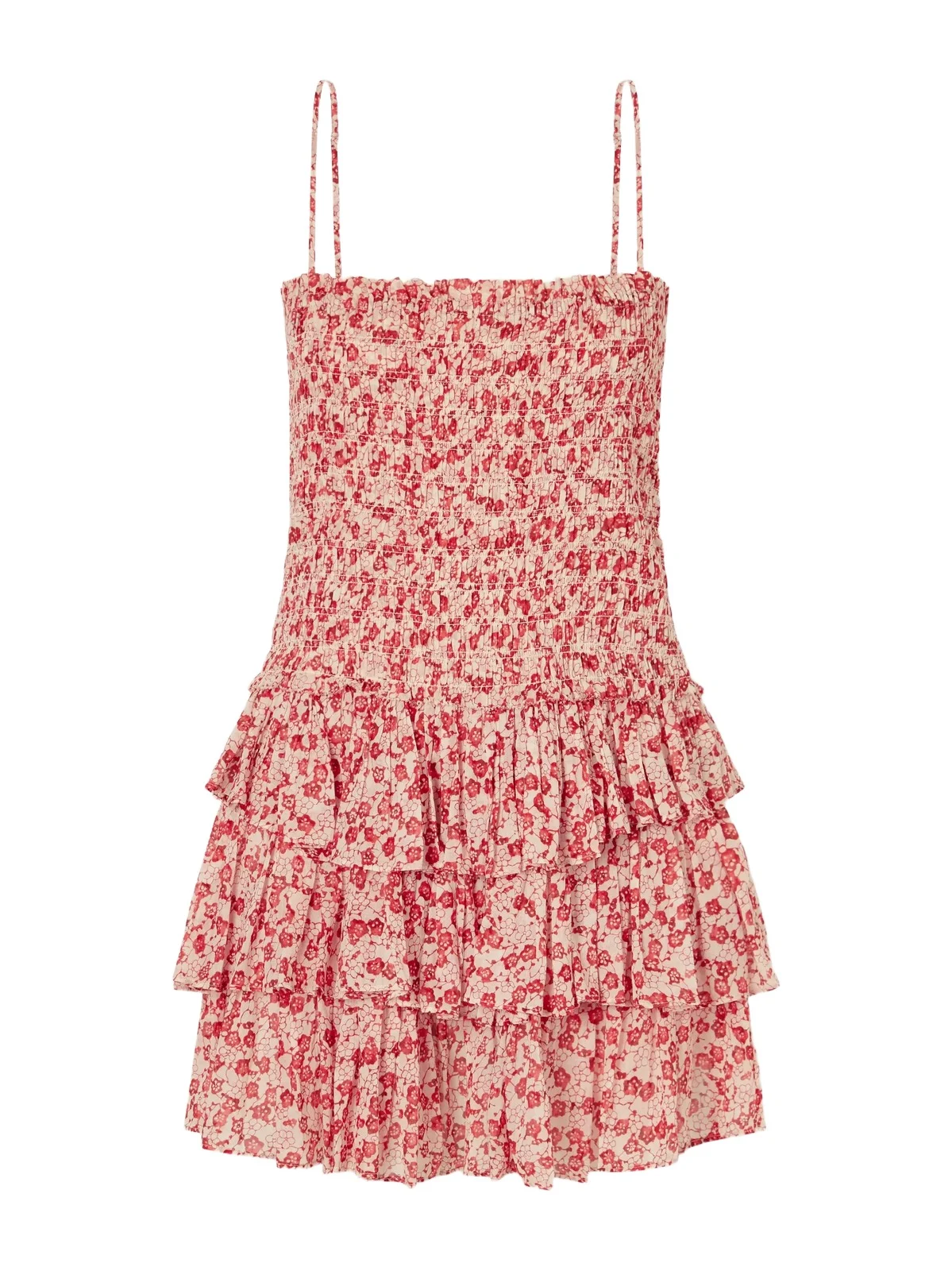 Marant Étoile Elodie Floral-print Ruffled Organic Cotton Mini Dress