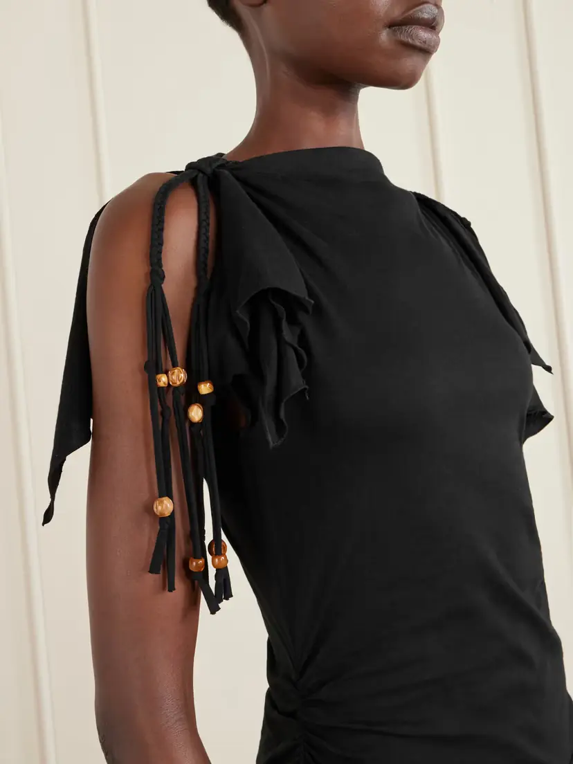Isabel Marant Janick Draped Cotton-jersey Mini Dress | Thumbnail 4 Isabel Marant Janick Draped Cotton-jersey Mini Dress | Thumbnail 4