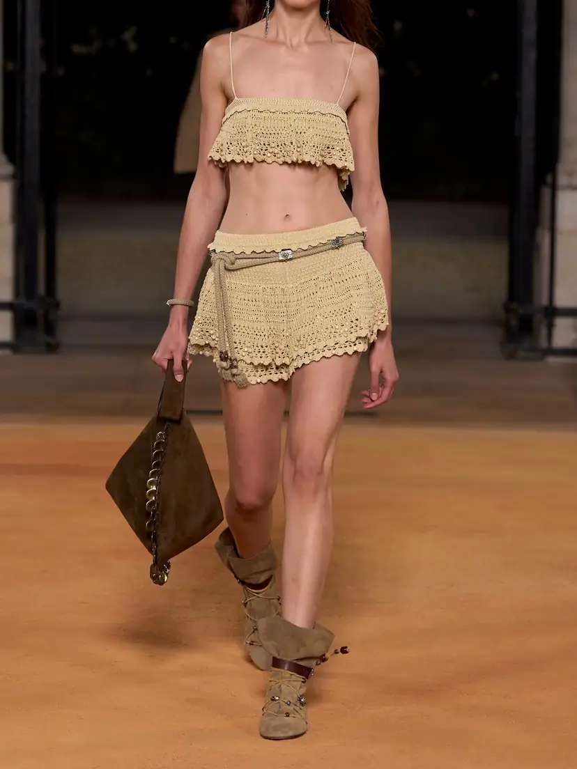 Isabel Marant Olzea Embellished Crochet-knit Shorts | Thumbnail 6