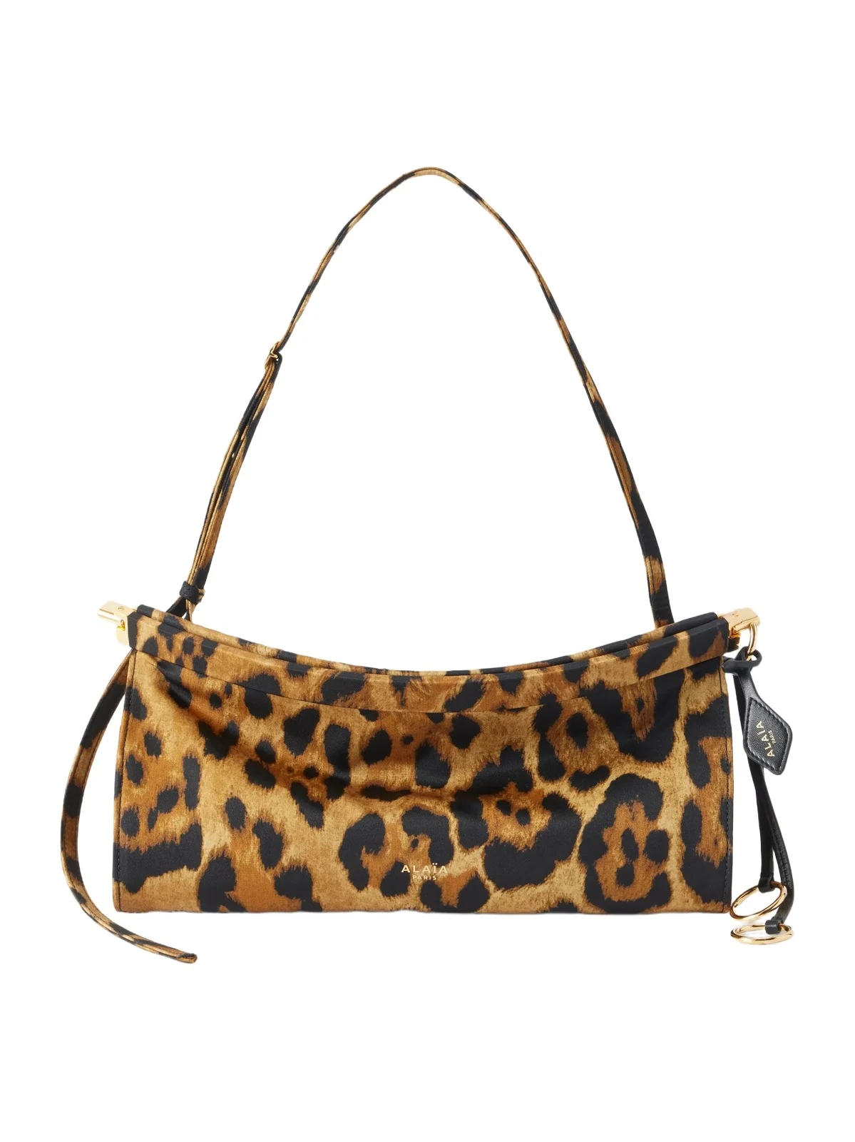 Le Click Medium Leopard-print Satin Shoulder Bag Le Click Medium Leopard-print Satin Shoulder Bag