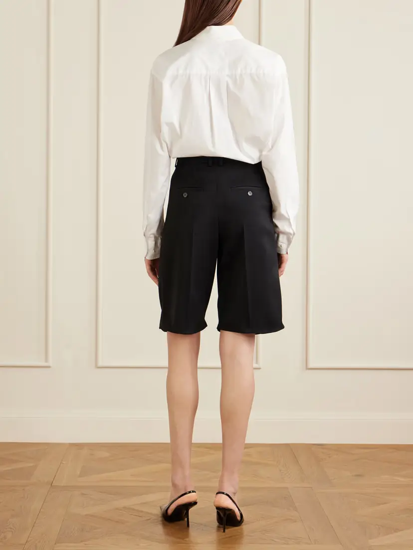 Saint Laurent Wool Straight-leg Capri Pants | Thumbnail 4