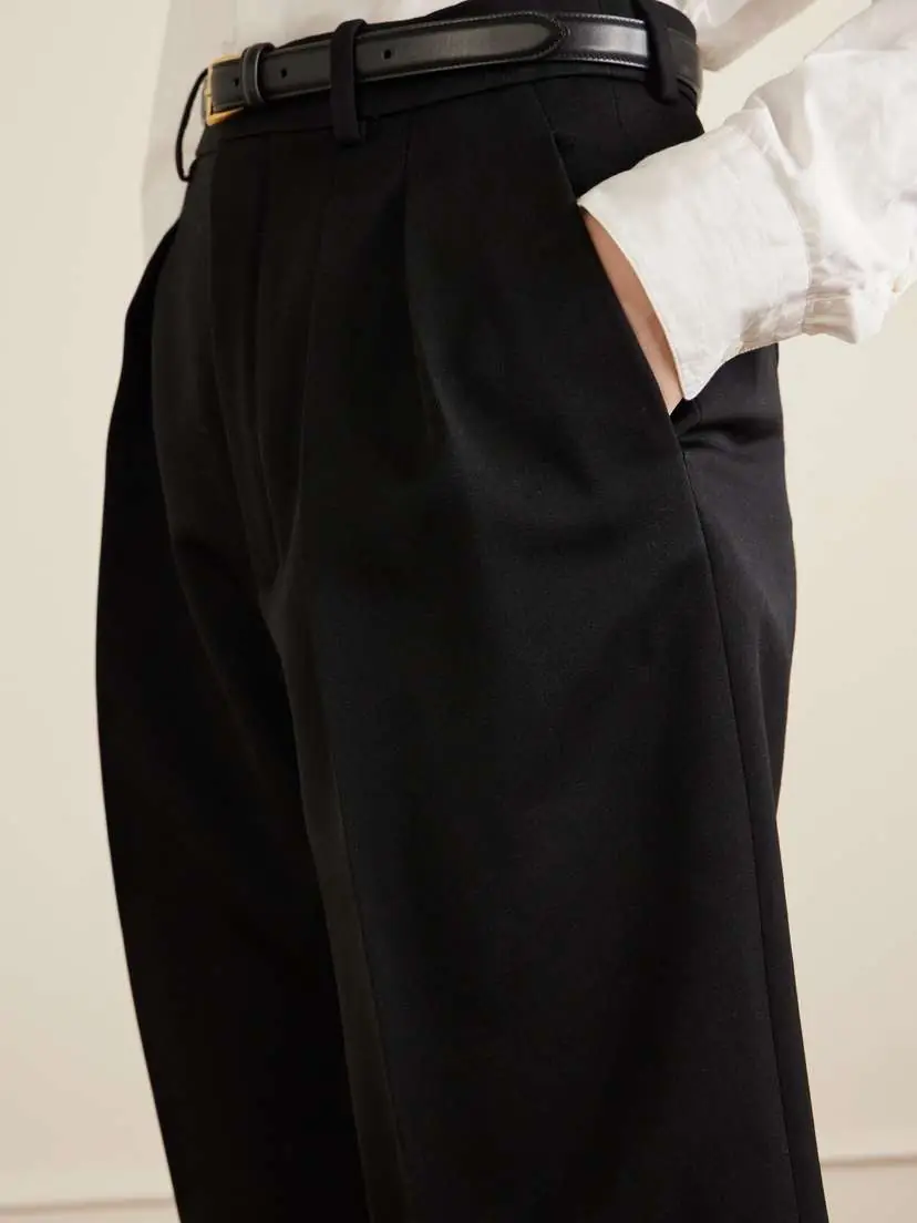 Saint Laurent Wool Straight-leg Capri Pants | Thumbnail 5