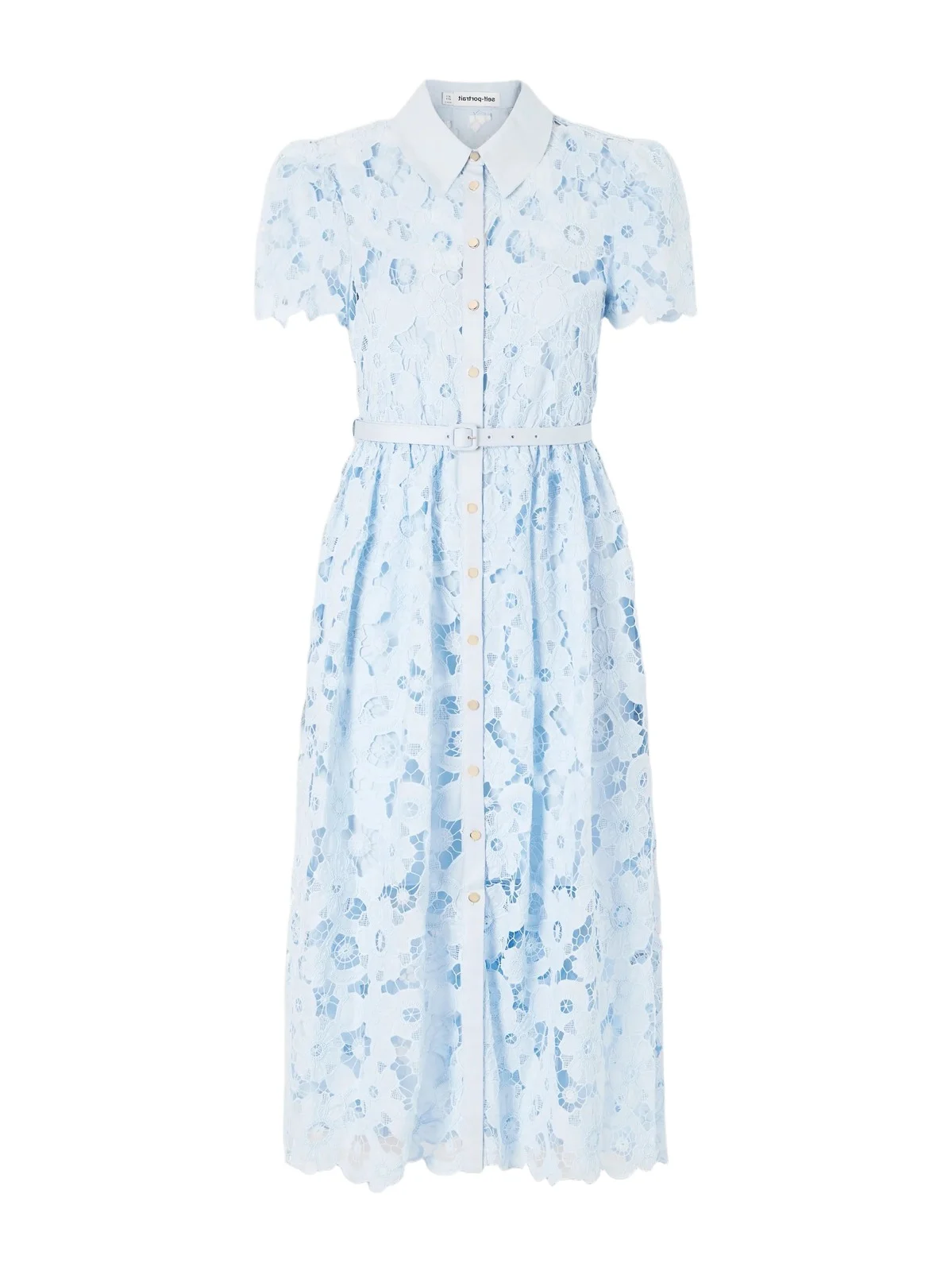 Embroidered Guipure Lace Midi Dress Embroidered Guipure Lace Midi Dress