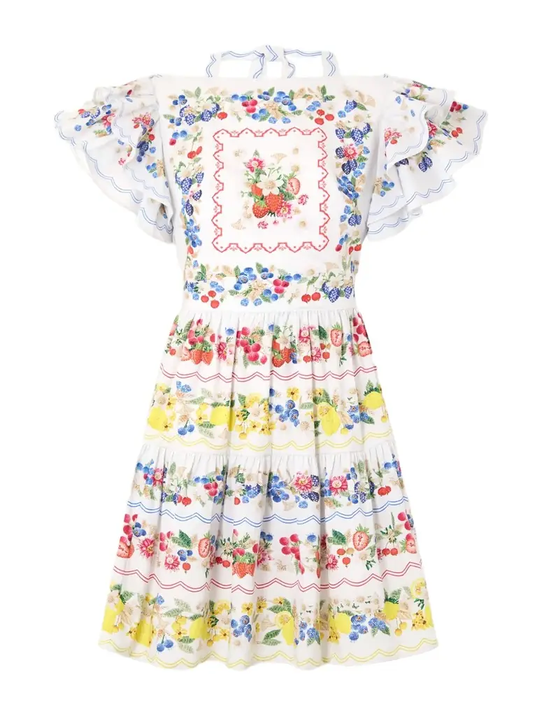 Mary Katrantzou Margarita Ruffled Floral-print Cotton-poplin Mini Dress | Image 1 Mary Katrantzou Margarita Ruffled Floral-print Cotton-poplin Mini Dress | Image 1