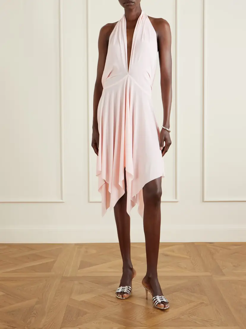 Norma Kamali Pleated Stretch-jersey Mini Dress | Thumbnail 2