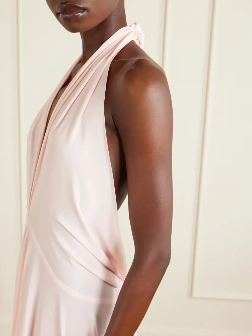 Norma Kamali Pleated Stretch-jersey Mini Dress | Thumbnail 4