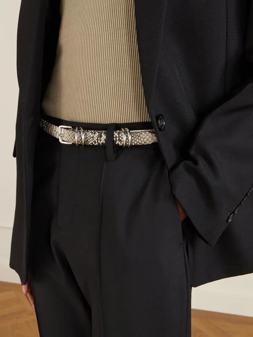 Déhanche Constance Snake-effect Leather Belt | Thumbnail 2 Déhanche Constance Snake-effect Leather Belt | Thumbnail 2