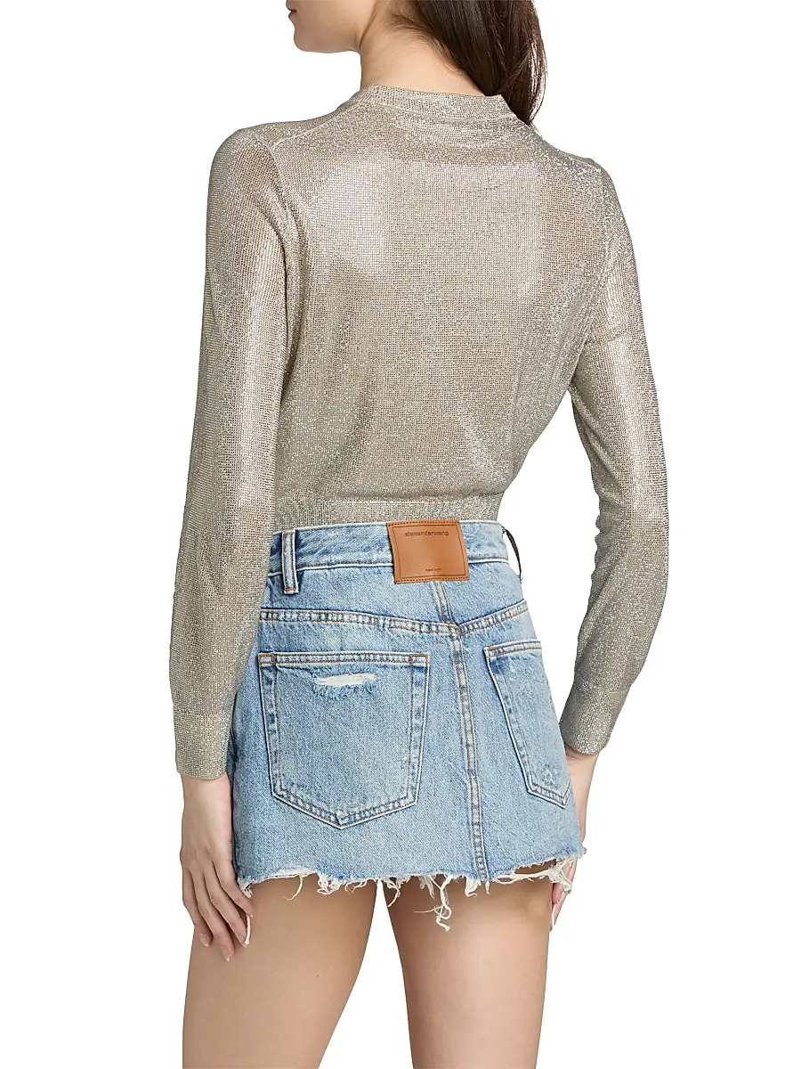 Alexander Wang Women's Metallic Shimmer Jersey Top | Thumbnail 5 Alexander Wang Women's Metallic Shimmer Jersey Top | Thumbnail 5
