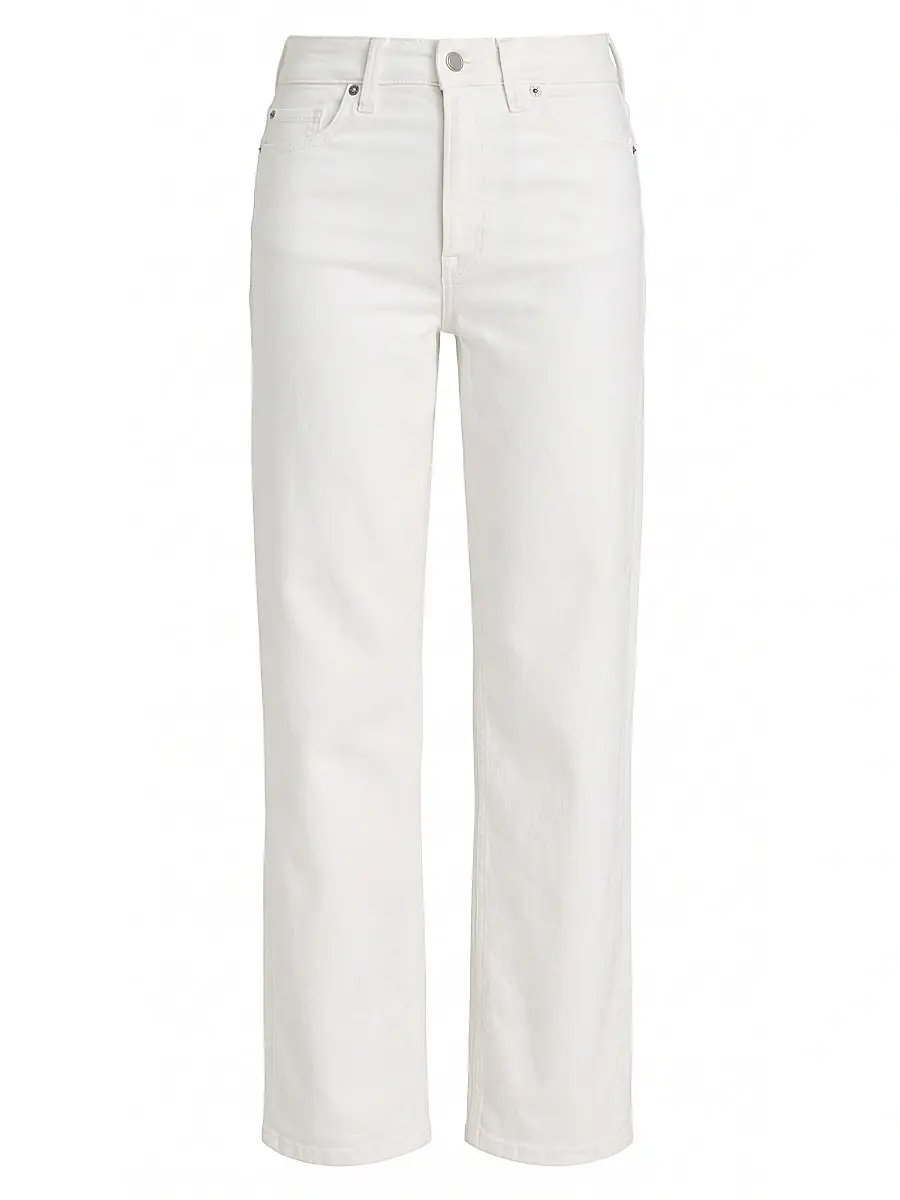 Good American Women's Good True Straight-Leg Jeans - White | Image 1 Good American Women's Good True Straight-Leg Jeans - White | Image 1