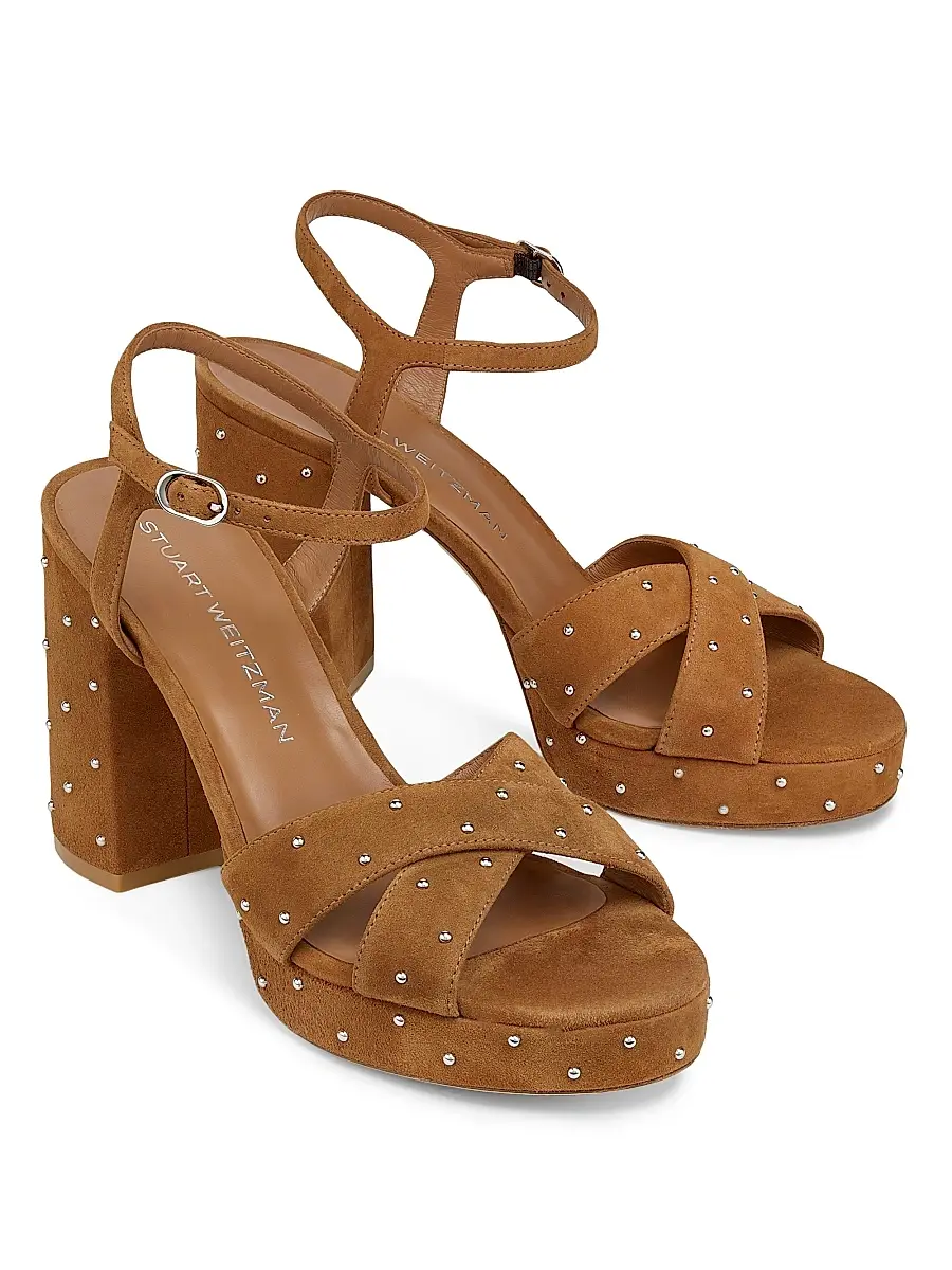 Stuart Weitzman Women's Dayna Sostud Suede Platform Sandals | Thumbnail 2 Stuart Weitzman Women's Dayna Sostud Suede Platform Sandals | Thumbnail 2