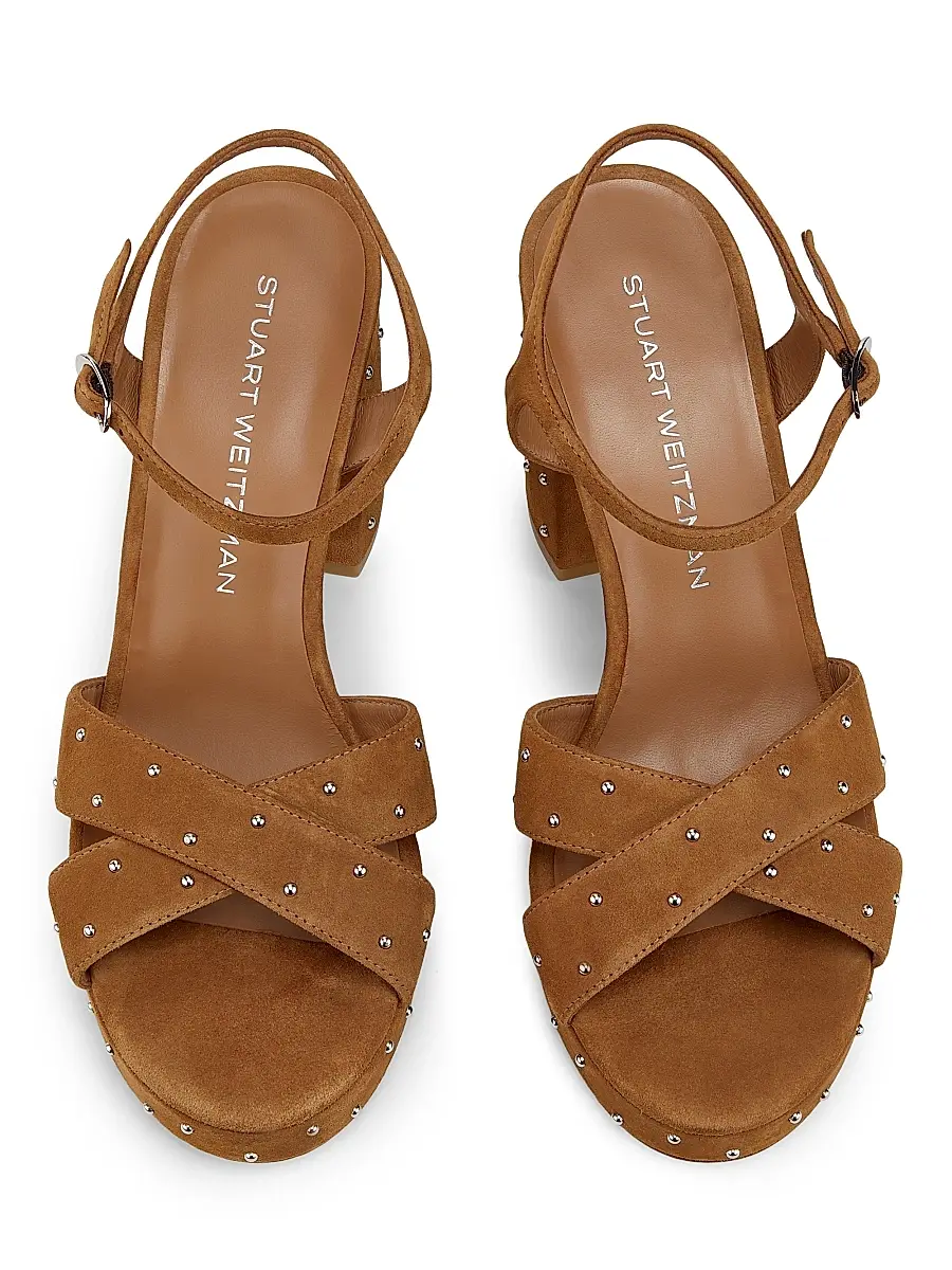 Stuart Weitzman Women's Dayna Sostud Suede Platform Sandals | Thumbnail 4 Stuart Weitzman Women's Dayna Sostud Suede Platform Sandals | Thumbnail 4