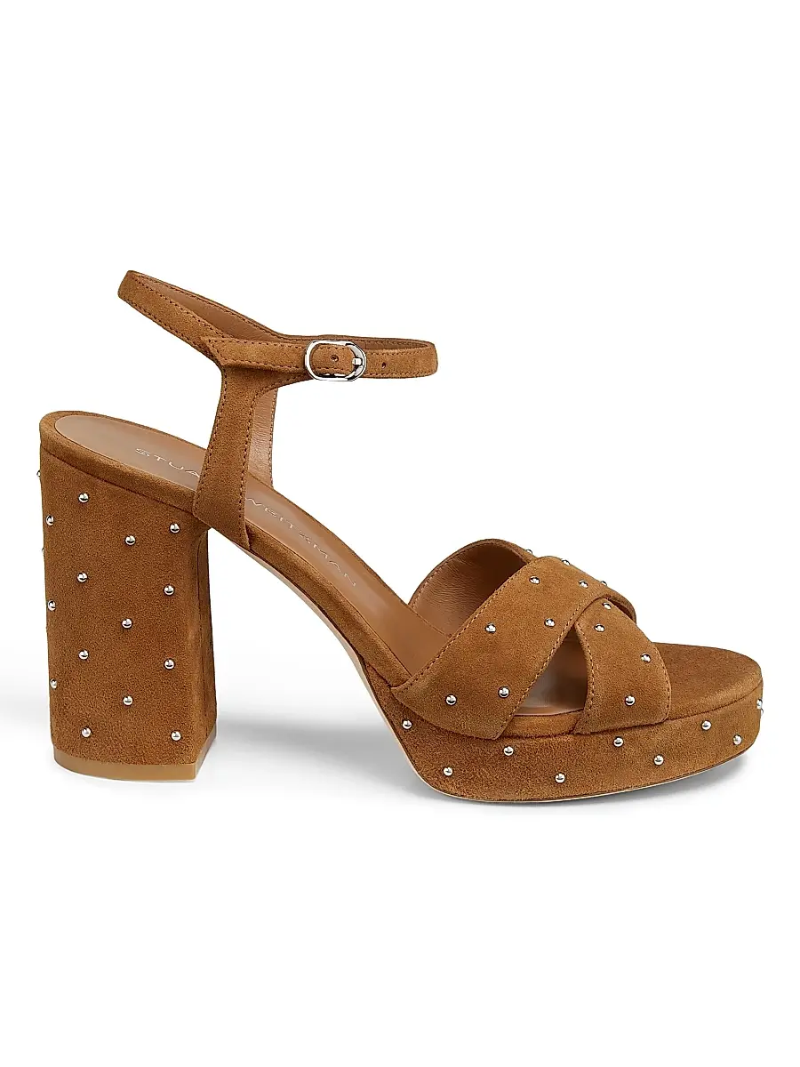 Stuart Weitzman Women's Dayna Sostud Suede Platform Sandals