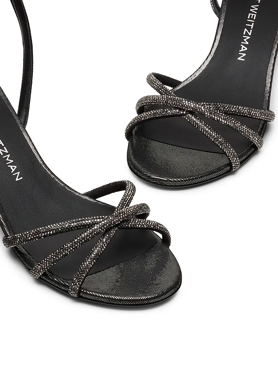 Stuart Weitzman Women's Nudistini 50MM Embellished-Leather Sandals | Thumbnail 4 Stuart Weitzman Women's Nudistini 50MM Embellished-Leather Sandals | Thumbnail 4