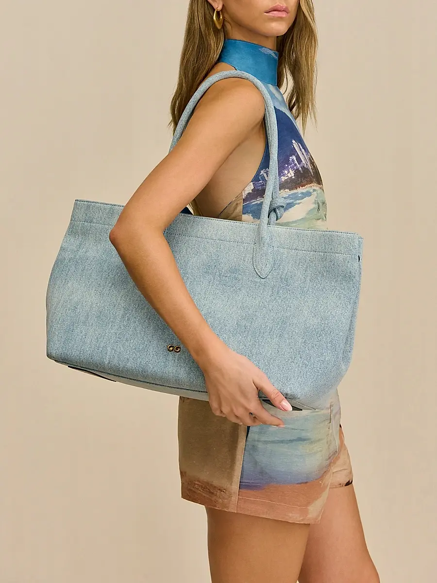 Cult Gaia Women's Ariella Denim Tote Bag | Thumbnail 2 Cult Gaia Women's Ariella Denim Tote Bag | Thumbnail 2