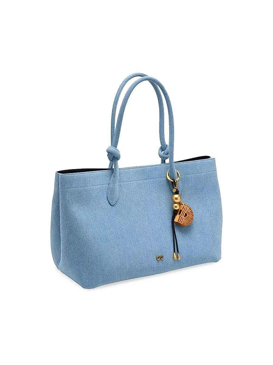Cult Gaia Women's Ariella Denim Tote Bag | Thumbnail 4 Cult Gaia Women's Ariella Denim Tote Bag | Thumbnail 4