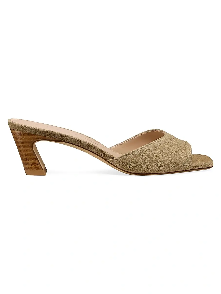 Stuart Weitzman Women's Stassi 50MM Slide Sandals - Golden Olive | Image 1 Stuart Weitzman Women's Stassi 50MM Slide Sandals - Golden Olive | Image 1