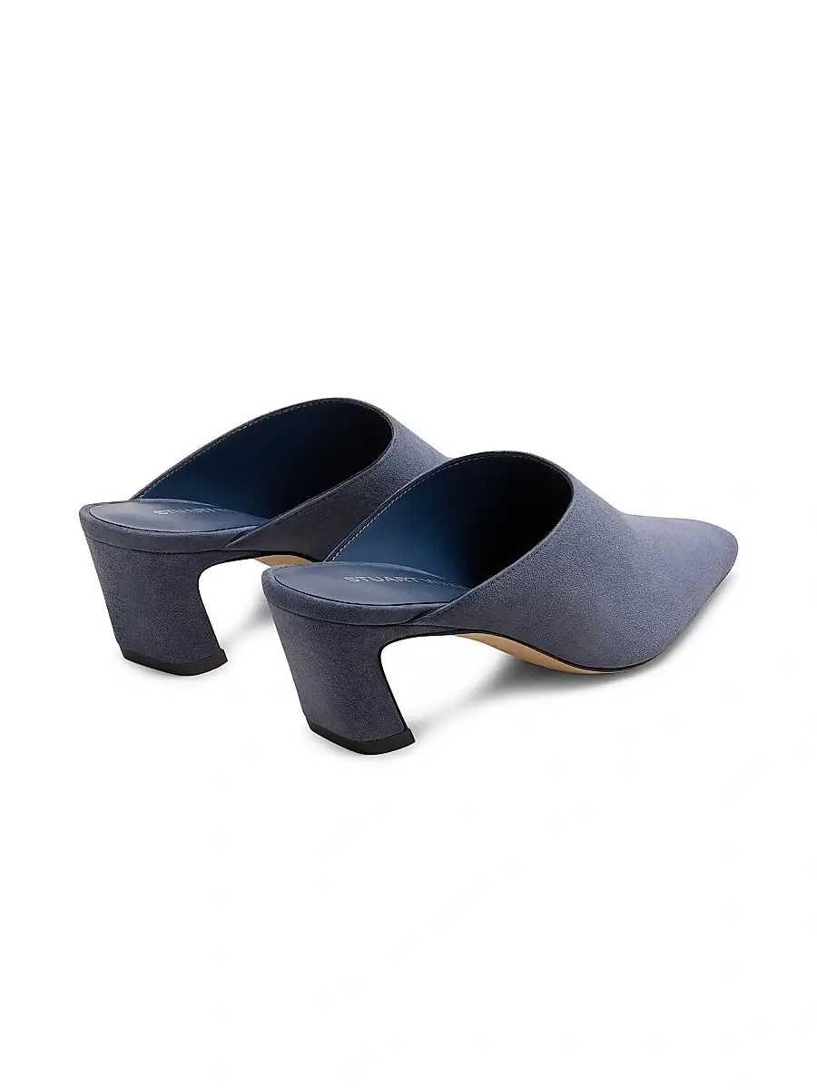 Stuart Weitzman Women's Stassi 50MM Suede Mules | Thumbnail 3 Stuart Weitzman Women's Stassi 50MM Suede Mules | Thumbnail 3