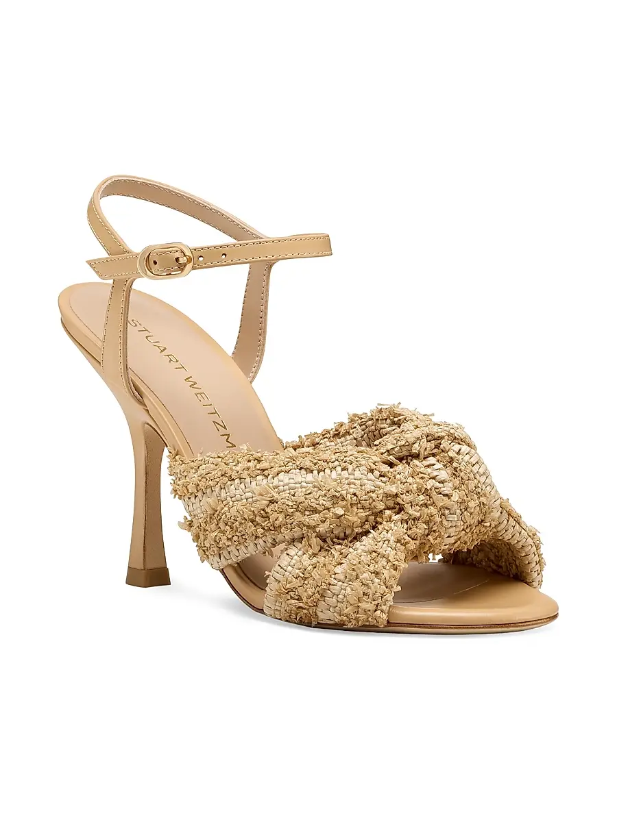 Stuart Weitzman Women's Soplaya 100MM Knotted Sandals | Thumbnail 2 Stuart Weitzman Women's Soplaya 100MM Knotted Sandals | Thumbnail 2