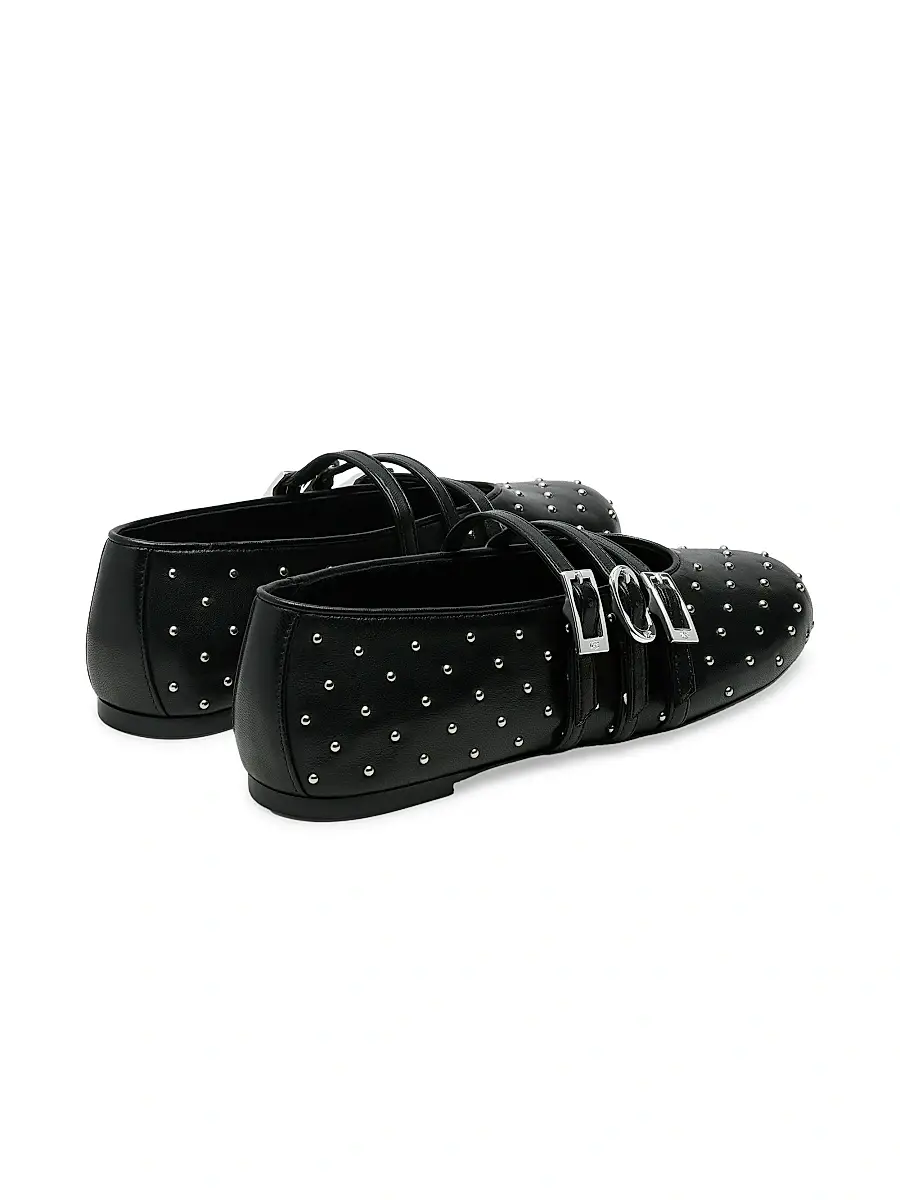 Stuart Weitzman Women's Sostud Studded Leather Mary Janes | Thumbnail 3 Stuart Weitzman Women's Sostud Studded Leather Mary Janes | Thumbnail 3