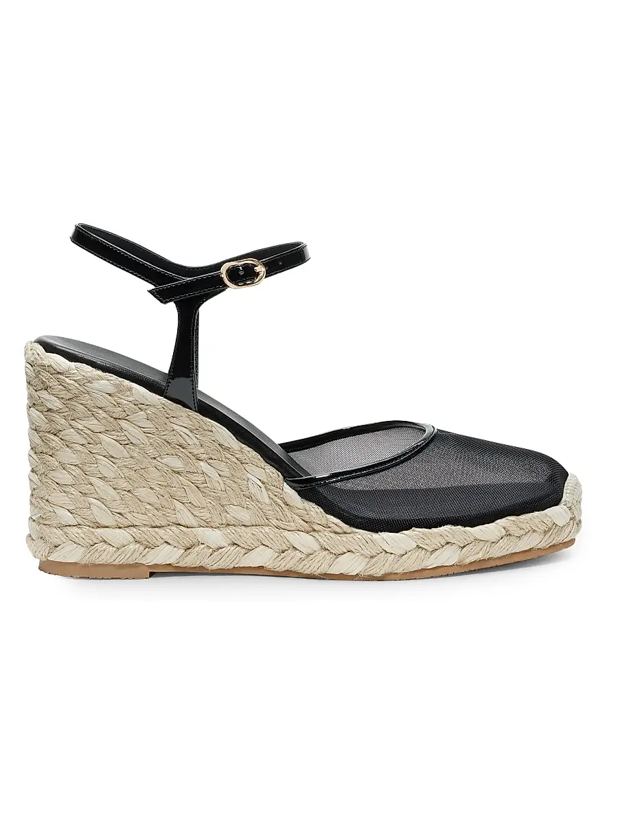 Stuart Weitzman Women's Bareitall Espadrille Wedges - Black | Image 1 Stuart Weitzman Women's Bareitall Espadrille Wedges - Black | Image 1