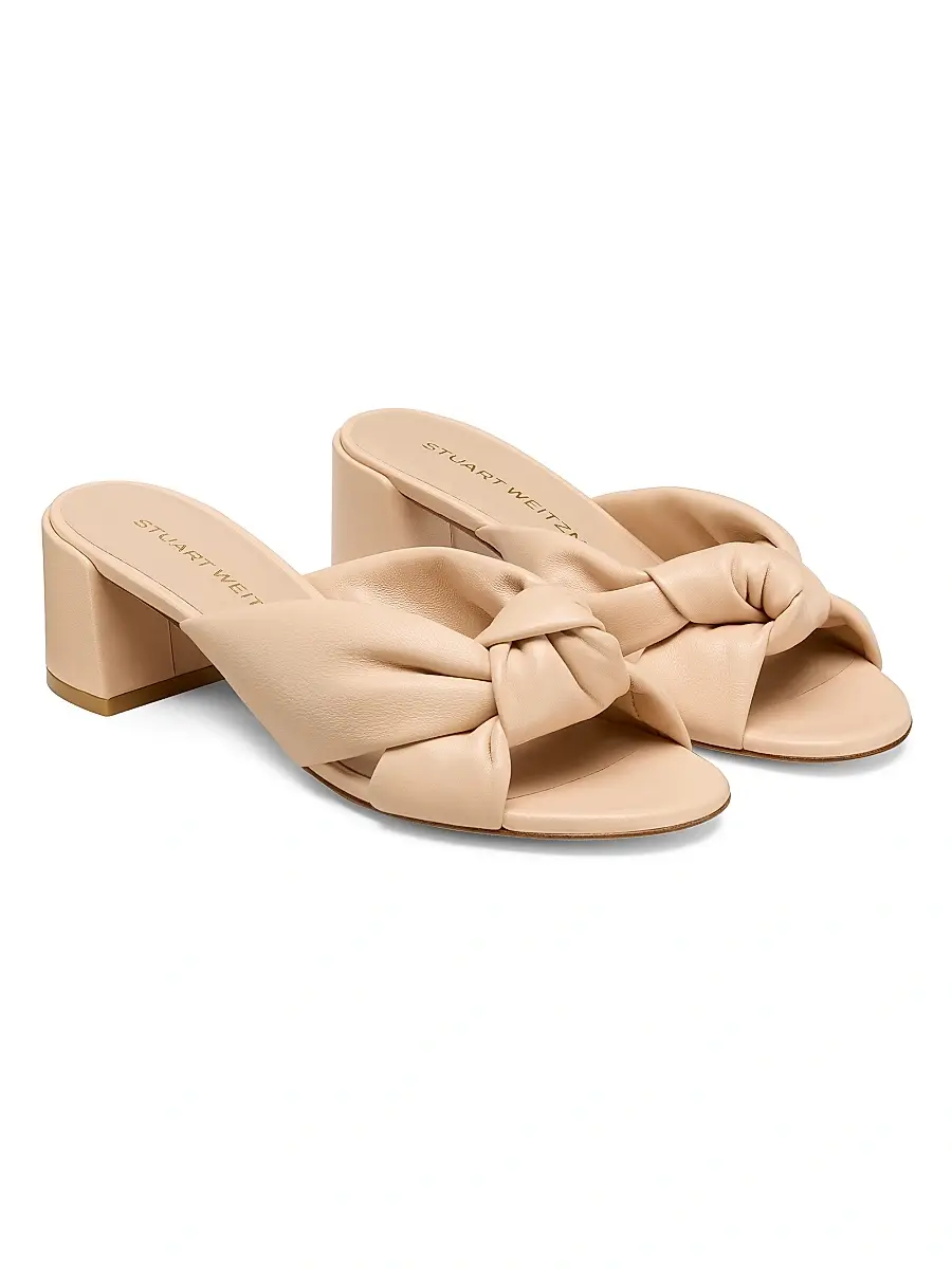 Stuart Weitzman Women's Soplaya 50MM Leather Sandals | Thumbnail 3 Stuart Weitzman Women's Soplaya 50MM Leather Sandals | Thumbnail 3