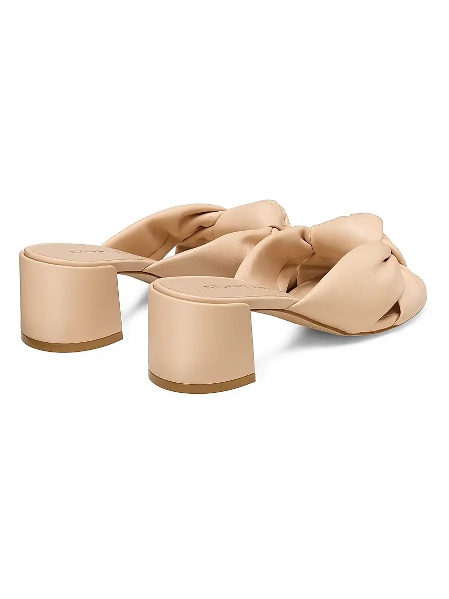 Stuart Weitzman Women's Soplaya 50MM Leather Sandals | Thumbnail 4 Stuart Weitzman Women's Soplaya 50MM Leather Sandals | Thumbnail 4