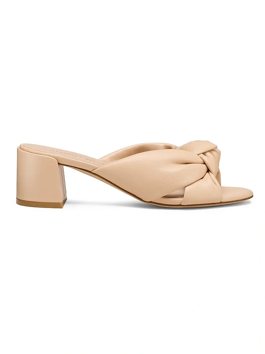 Stuart Weitzman Women's Soplaya 50MM Leather Sandals