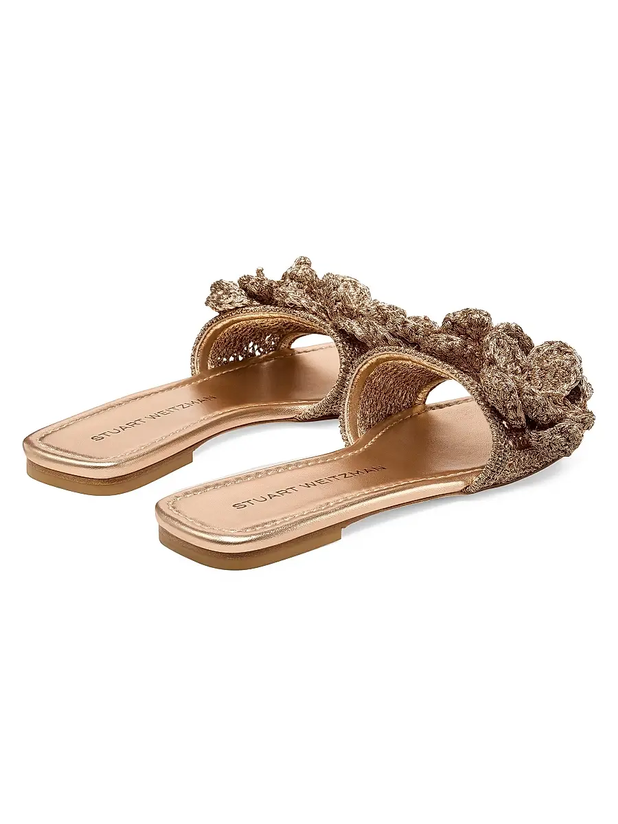 Stuart Weitzman Women's Lotus Crocheted Sandals | Thumbnail 3 Stuart Weitzman Women's Lotus Crocheted Sandals | Thumbnail 3