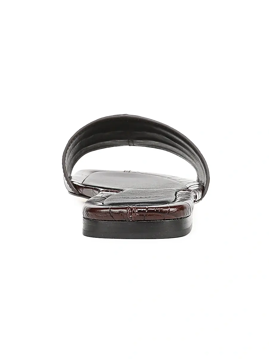 Vince Women's Valeria Croc-Embossed Leather Slides | Thumbnail 3 Vince Women's Valeria Croc-Embossed Leather Slides | Thumbnail 3
