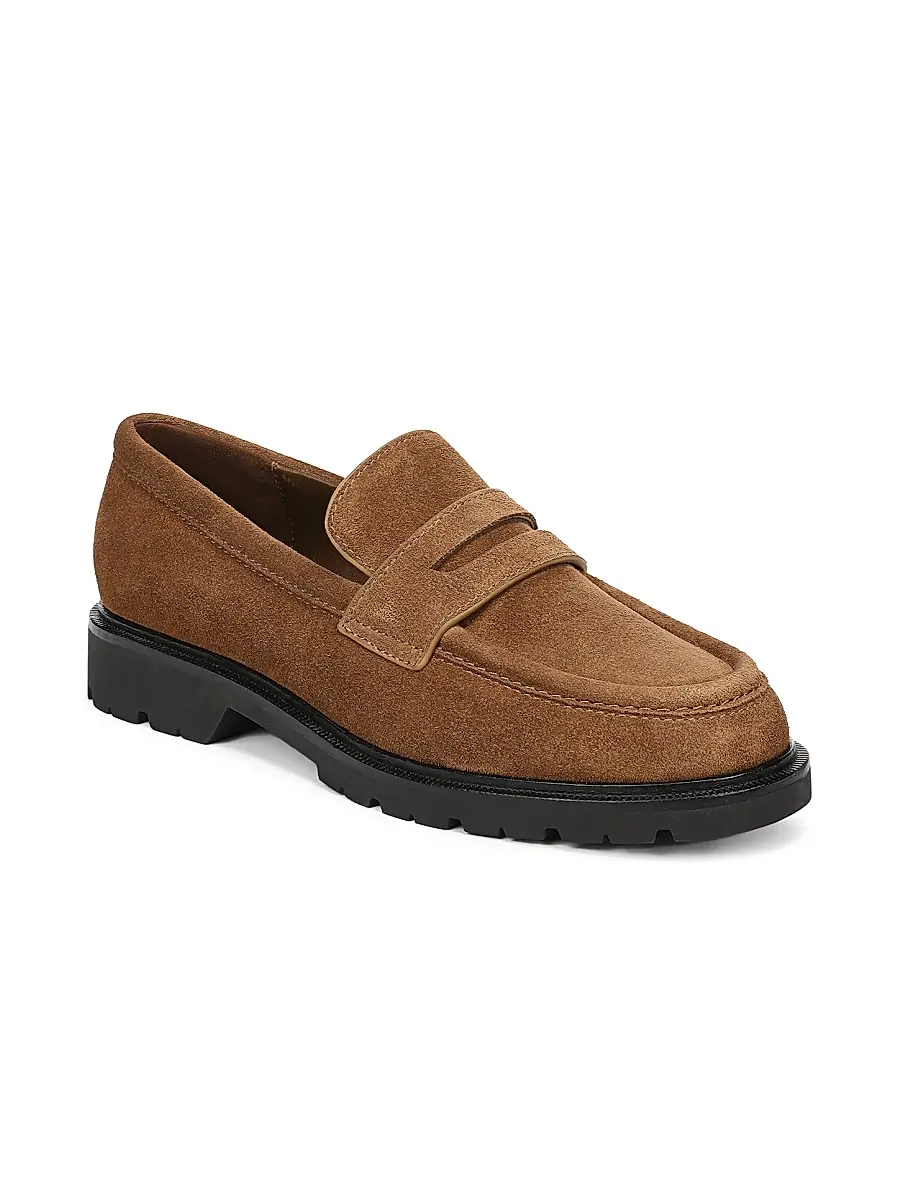 Vince Women's Siena Suede Penny Loafers | Thumbnail 2 Vince Women's Siena Suede Penny Loafers | Thumbnail 2
