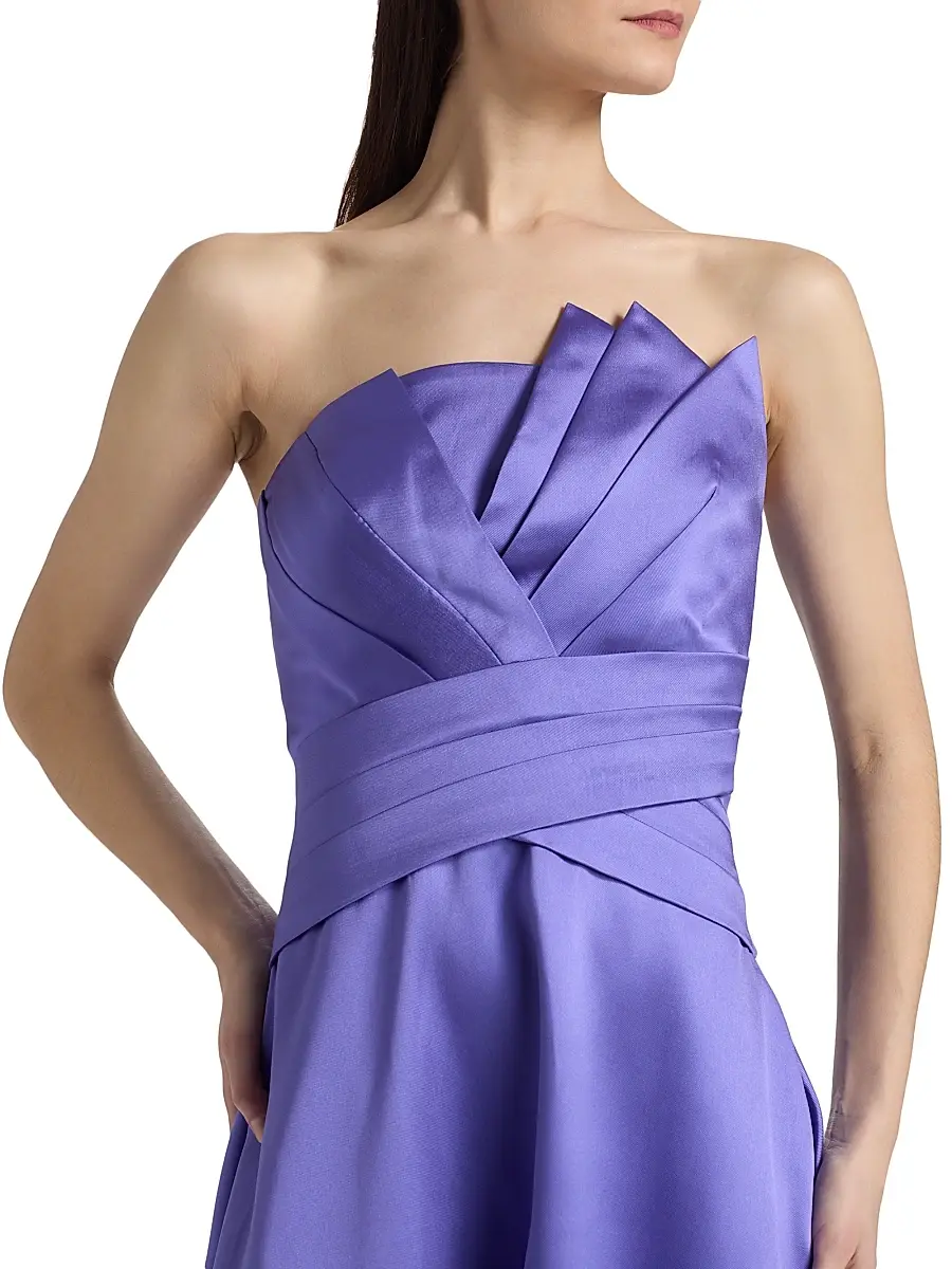 THEIA Women's Coco Strapless High-Low Mikado Gown | Thumbnail 6 THEIA Women's Coco Strapless High-Low Mikado Gown | Thumbnail 6