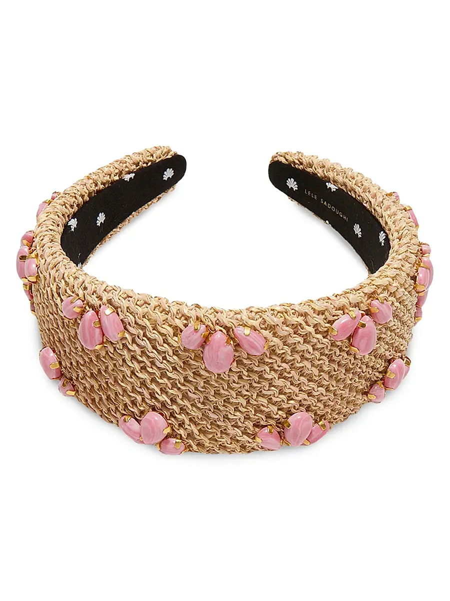 Lele Sadoughi Women's Palm Beach Brigitte Trilogy Stone Headband | Thumbnail 2 Lele Sadoughi Women's Palm Beach Brigitte Trilogy Stone Headband | Thumbnail 2