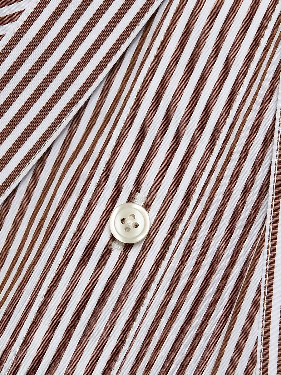 TANYA TAYLOR Women's Hannah Striped Cotton Sleeveless Shirtdress | Thumbnail 7 TANYA TAYLOR Women's Hannah Striped Cotton Sleeveless Shirtdress | Thumbnail 7