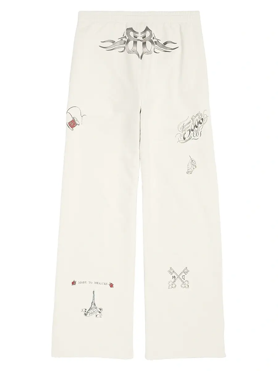 Balenciaga Men's Tattoo Baggy Sweatpants | Thumbnail 2