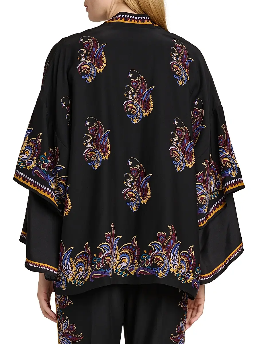 Etro Women's Kesa Floral Paisley Silk Jacket | Thumbnail 5