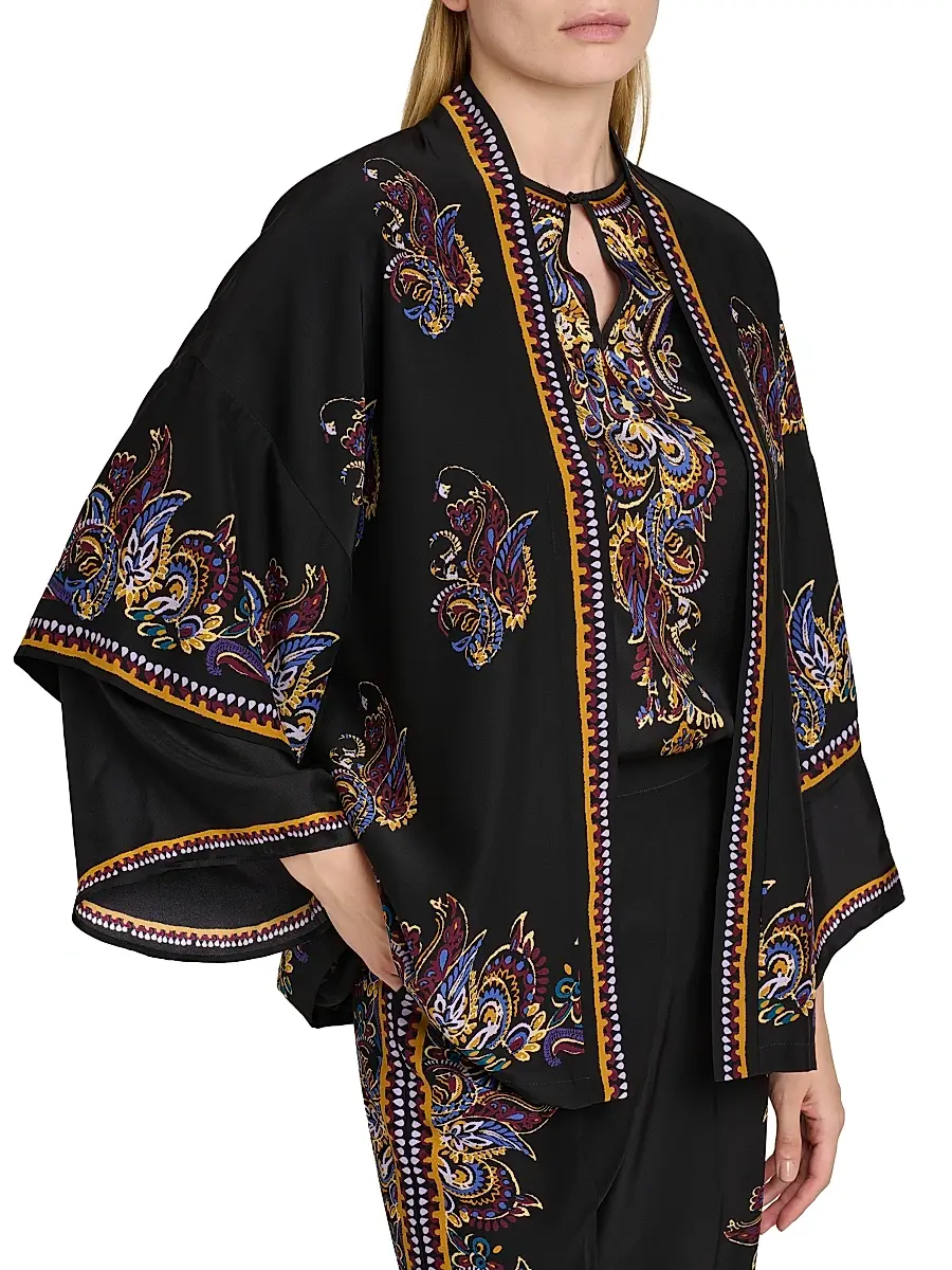 Etro Women's Kesa Floral Paisley Silk Jacket | Thumbnail 6