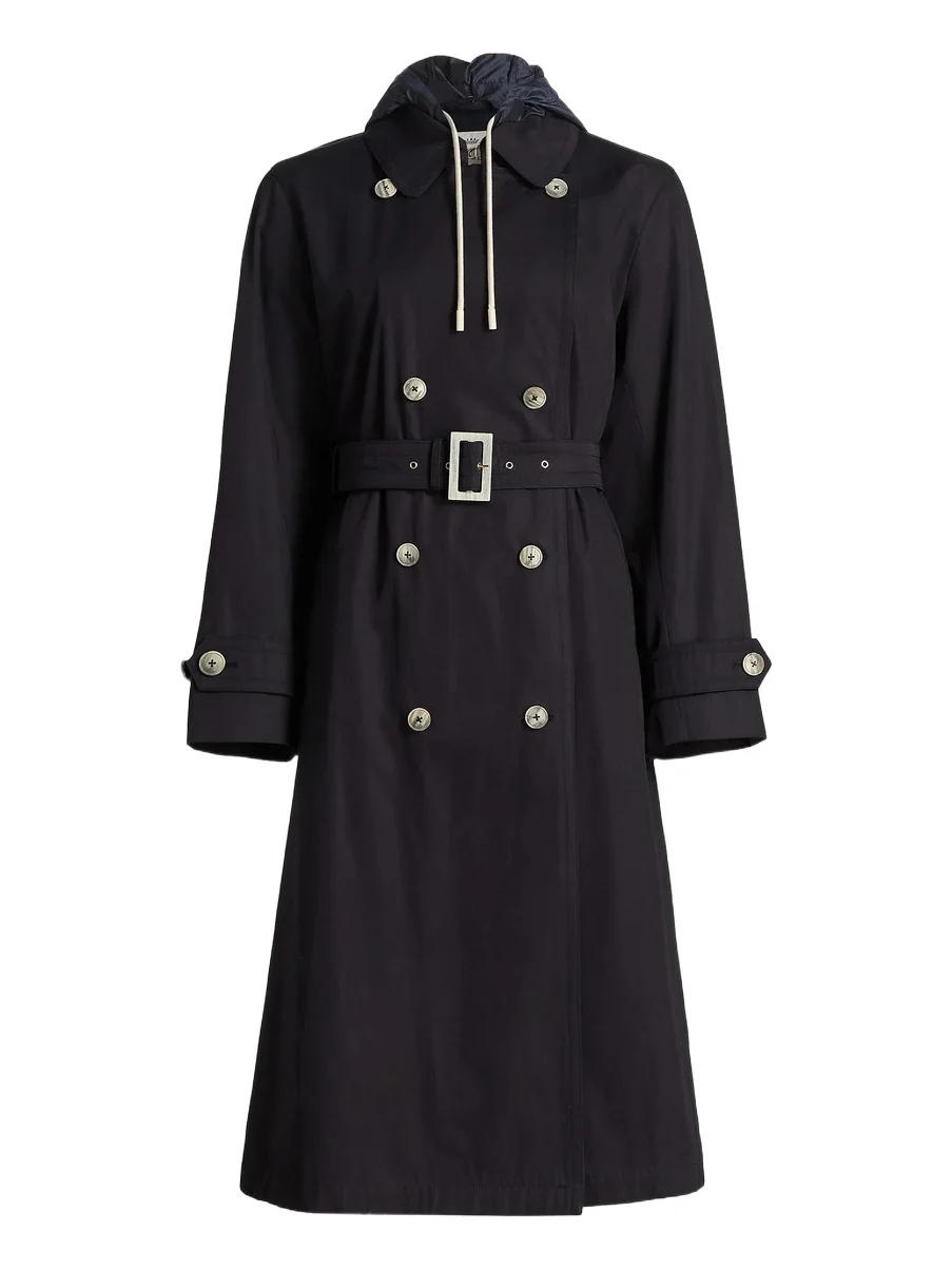 Women's Techno Taffeta Hooded Trench Coat Women's Techno Taffeta Hooded Trench Coat