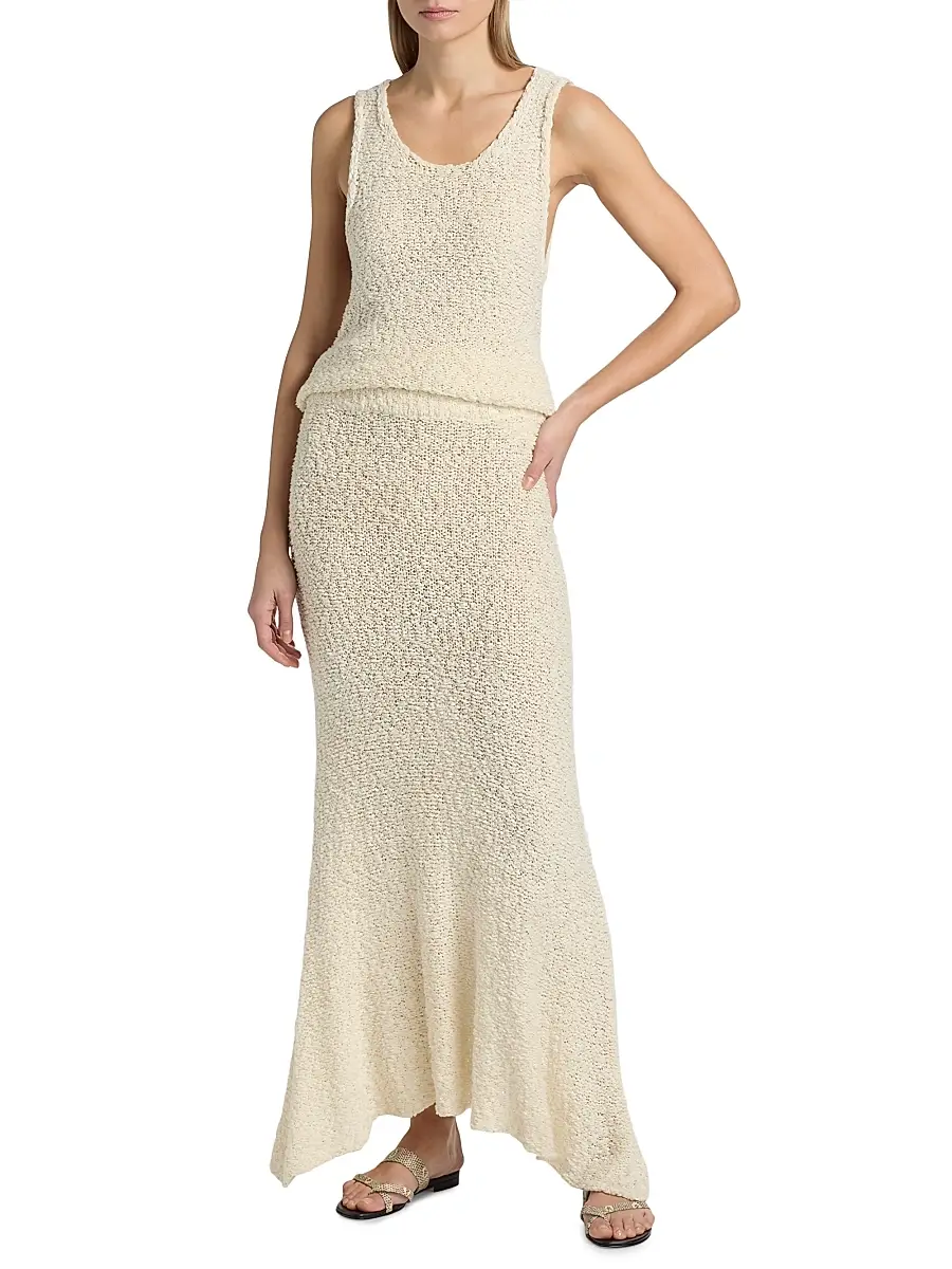 The Elder Statesman Women's Ella Bouclé Knit Maxi Skirt | Thumbnail 2