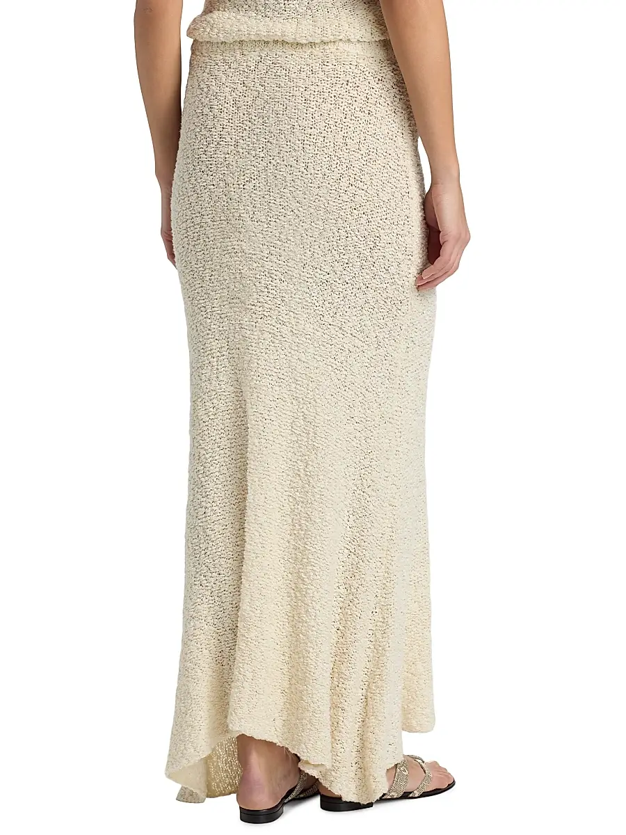 The Elder Statesman Women's Ella Bouclé Knit Maxi Skirt | Thumbnail 5