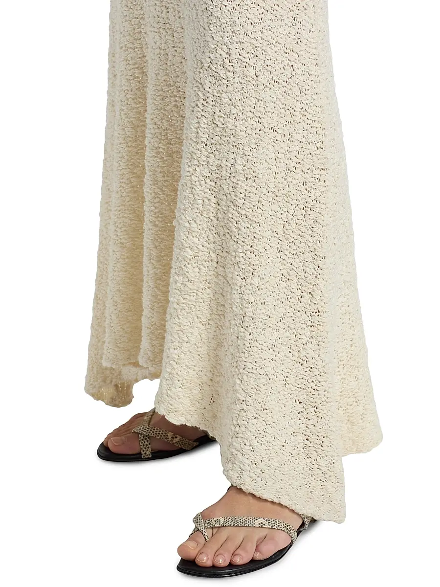 The Elder Statesman Women's Ella Bouclé Knit Maxi Skirt | Thumbnail 6