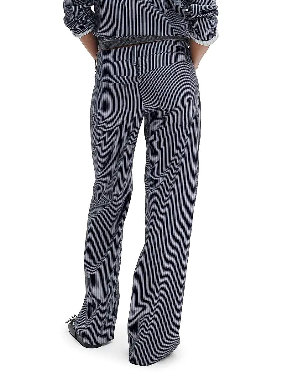 rag & bone Women's Saige Striped Low-Rise Poplin Pant | Thumbnail 4 rag & bone Women's Saige Striped Low-Rise Poplin Pant | Thumbnail 4