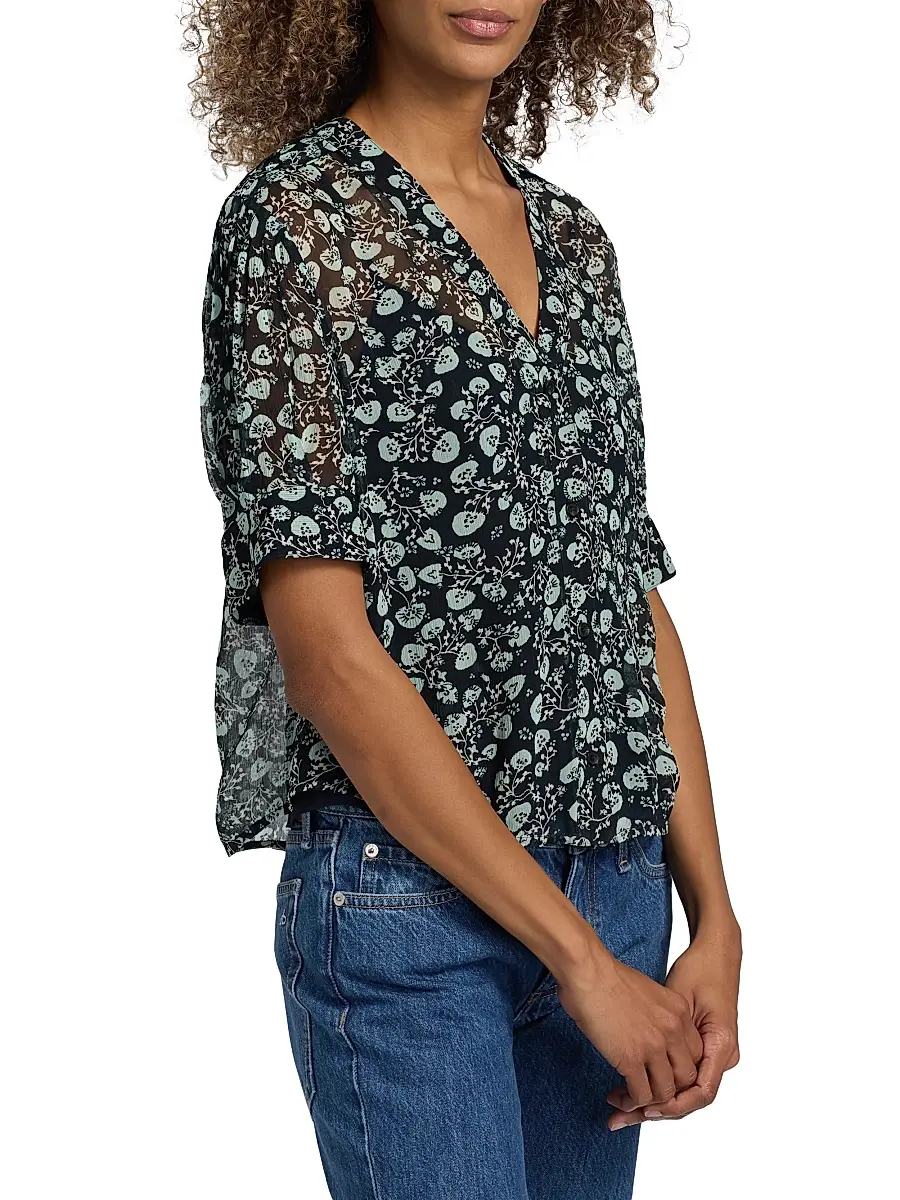 rag & bone Women's Taylor Floral Sheer Shirt | Thumbnail 4 rag & bone Women's Taylor Floral Sheer Shirt | Thumbnail 4