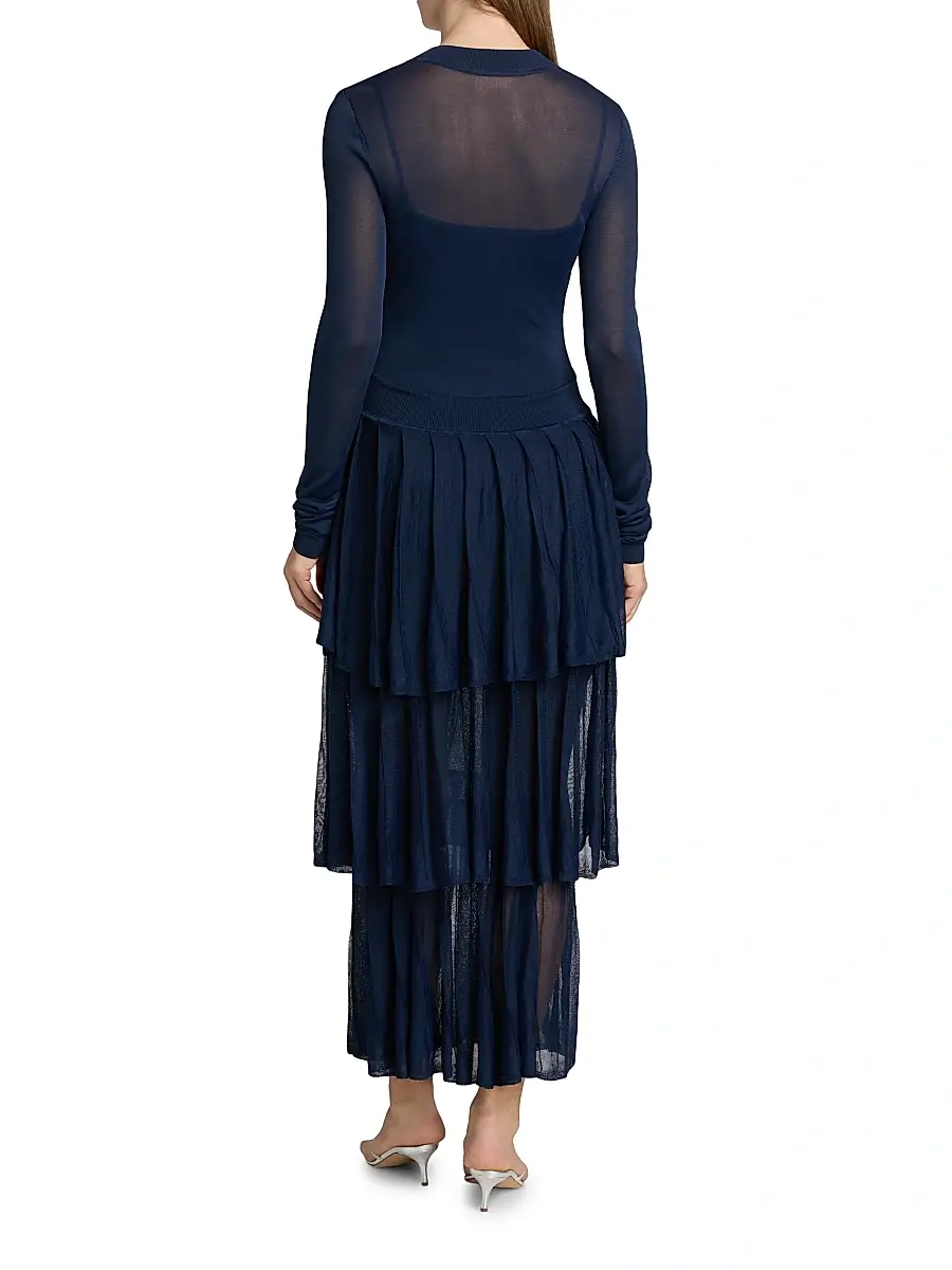 Et Ochs Women's Anslie Knit Tiered Midi-Dress | Thumbnail 5 Et Ochs Women's Anslie Knit Tiered Midi-Dress | Thumbnail 5