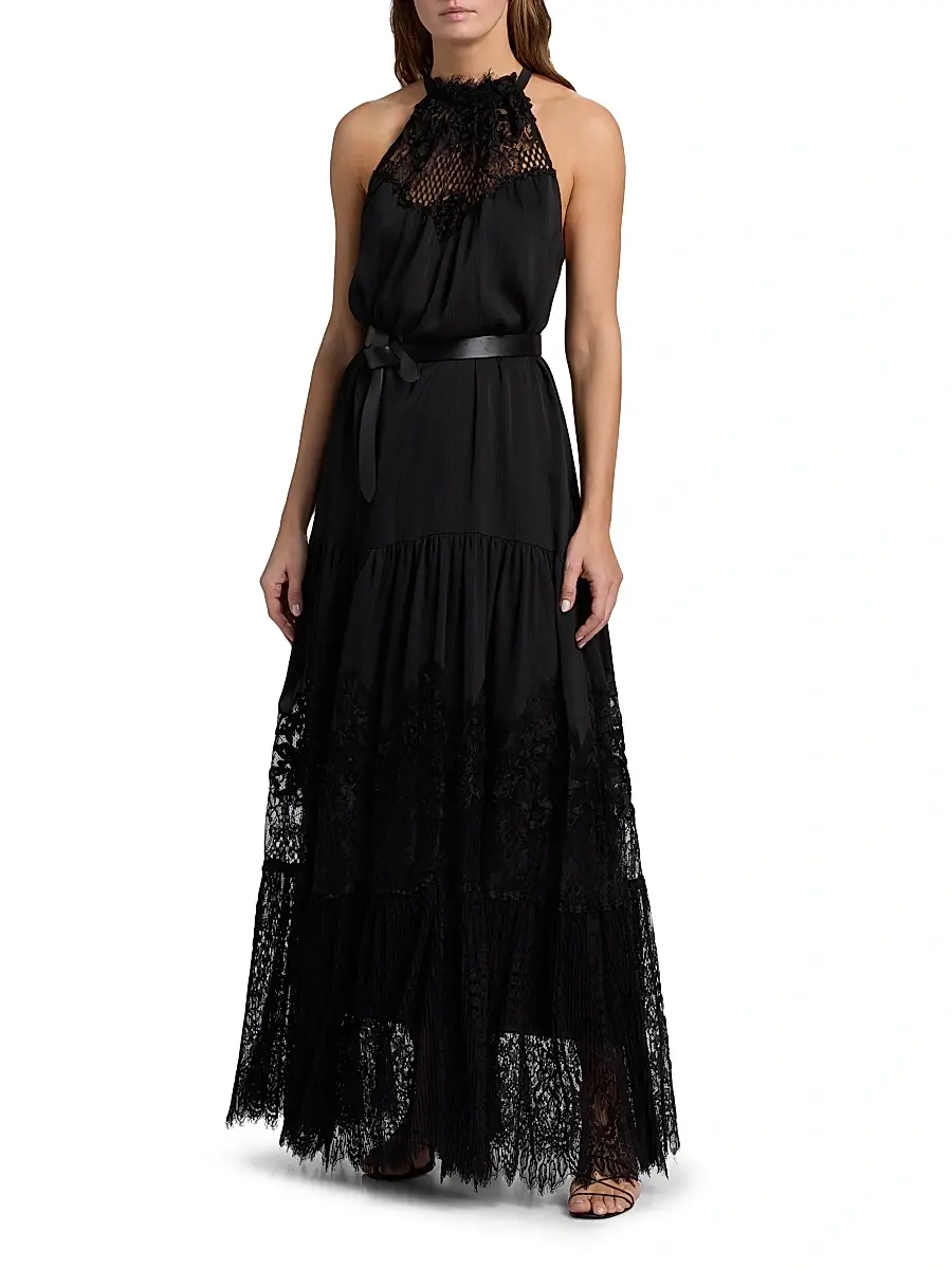 Kobi Halperin Women's Hallee Lace Embroidered Satin Maxi Dress | Thumbnail 2 Kobi Halperin Women's Hallee Lace Embroidered Satin Maxi Dress | Thumbnail 2
