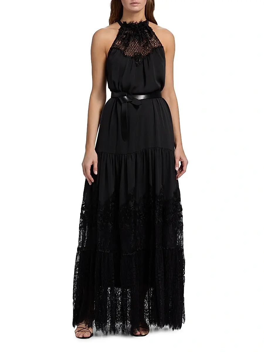 Kobi Halperin Women's Hallee Lace Embroidered Satin Maxi Dress | Thumbnail 3 Kobi Halperin Women's Hallee Lace Embroidered Satin Maxi Dress | Thumbnail 3
