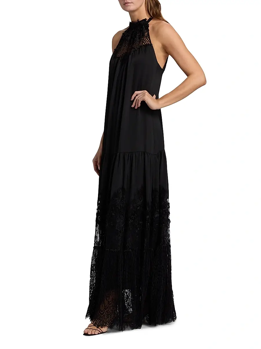 Kobi Halperin Women's Hallee Lace Embroidered Satin Maxi Dress | Thumbnail 4 Kobi Halperin Women's Hallee Lace Embroidered Satin Maxi Dress | Thumbnail 4