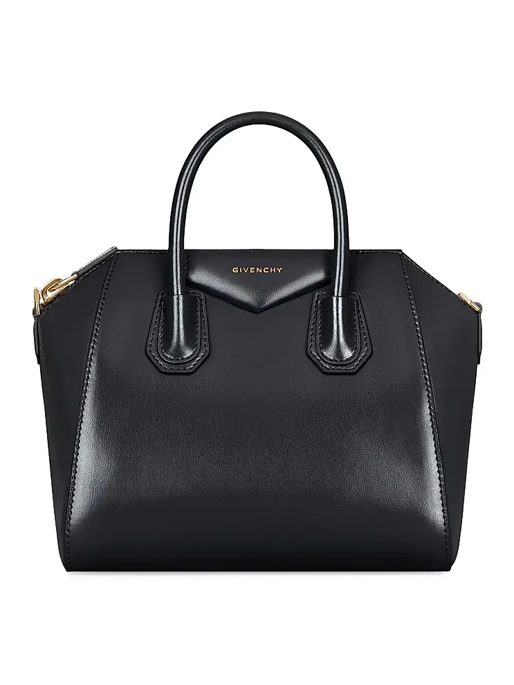 Women's Small Antigona Top Handle Bag in Box Leather - Black Women's Small Antigona Top Handle Bag in Box Leather - Black