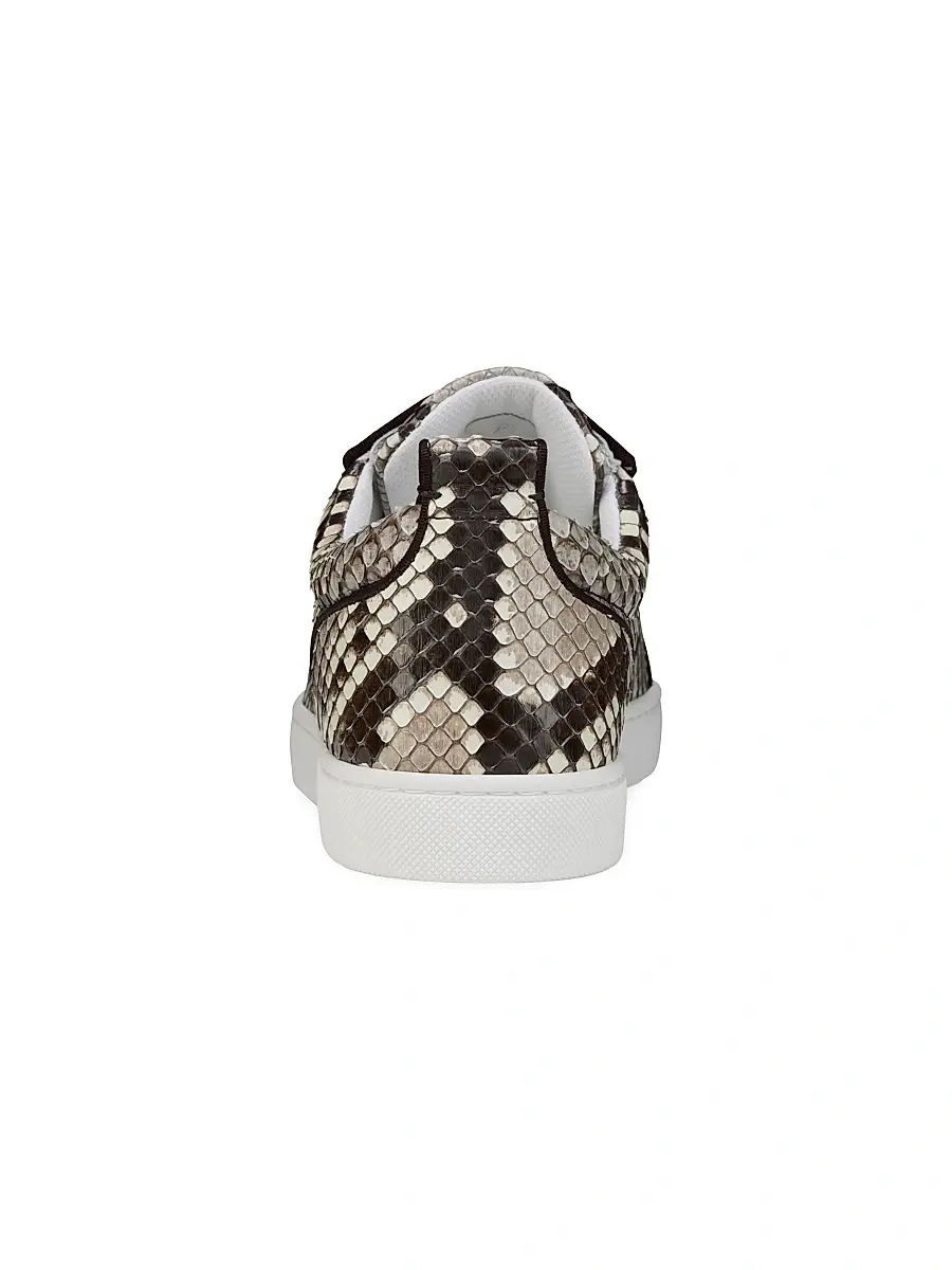 Christian Louboutin Men's Louis Junior Python Leather Sneakers | Thumbnail 3 Christian Louboutin Men's Louis Junior Python Leather Sneakers | Thumbnail 3